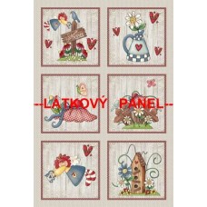 BAVLNĚNÝ PANEL - SADA větší 35 x 53 cm  MDVF14