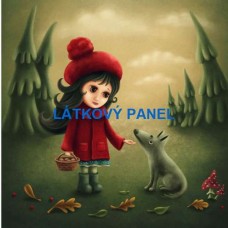 BAVLNĚNÝ PANEL  Červená karkulka 40x40 cm  BSK-86