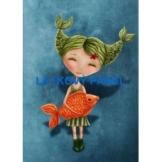 BAVLNĚNÝ PANEL Ryby 7x10 cm  BSK-110