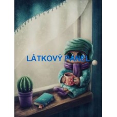 Bavlněný panel - SOVIČKA NA OKNĚ  -  196-177